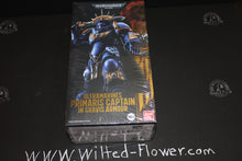 Load image into Gallery viewer, Sealded Ban Dai Ultramrines Primaris Captain in Gravis Armour Action Figure
